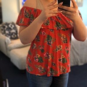 Women’s floral Old Navy Off the Shoulder Top